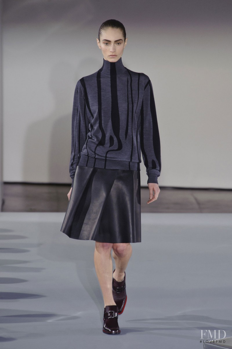 Marine Deleeuw featured in  the Jil Sander fashion show for Autumn/Winter 2013