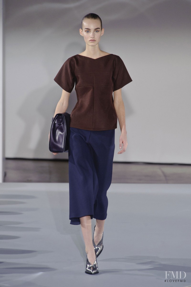Maartje Verhoef featured in  the Jil Sander fashion show for Autumn/Winter 2013