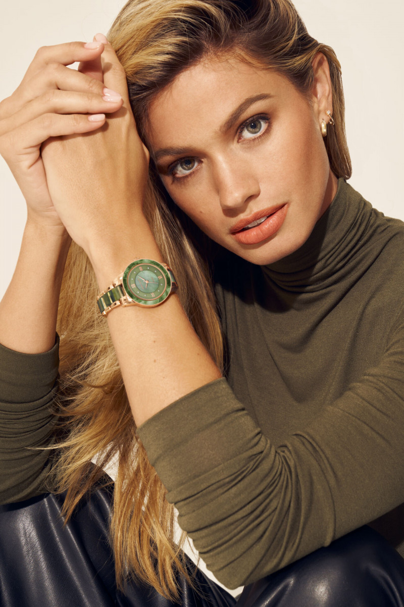 Maggie Rawlins featured in  the Anne Klein advertisement for Autumn/Winter 2021