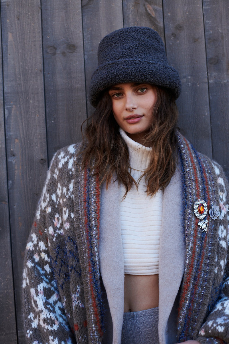 Taylor Hill featured in  the Free People lookbook for Winter 2022