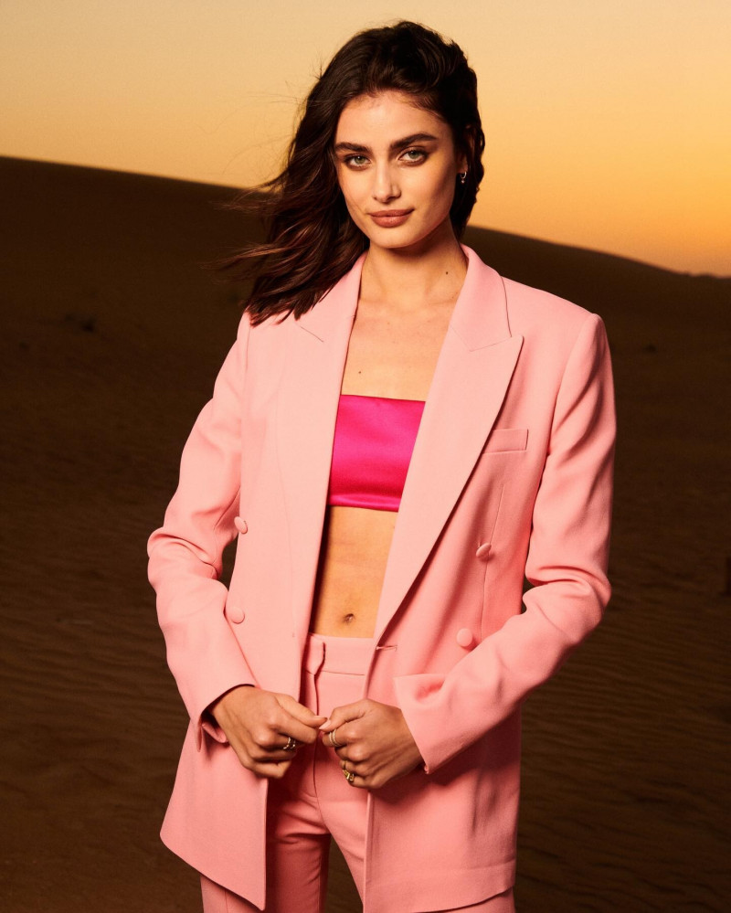 Taylor Hill featured in  the Hugo Boss Dubai Takeover fashion show for Spring/Summer 2022
