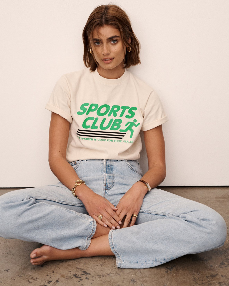 Taylor Hill featured in  the Sporty & Rich catalogue for Spring/Summer 2021