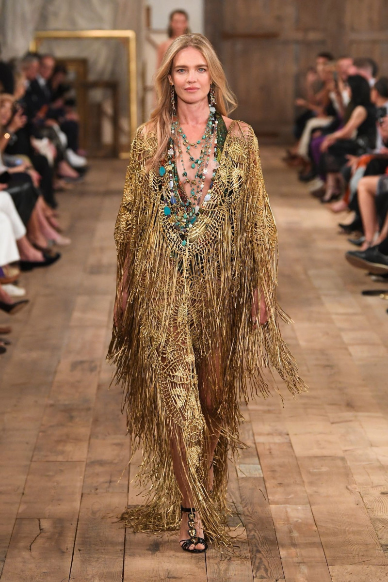 Natalia Vodianova featured in  the Ralph Lauren fashion show for Spring/Summer 2024