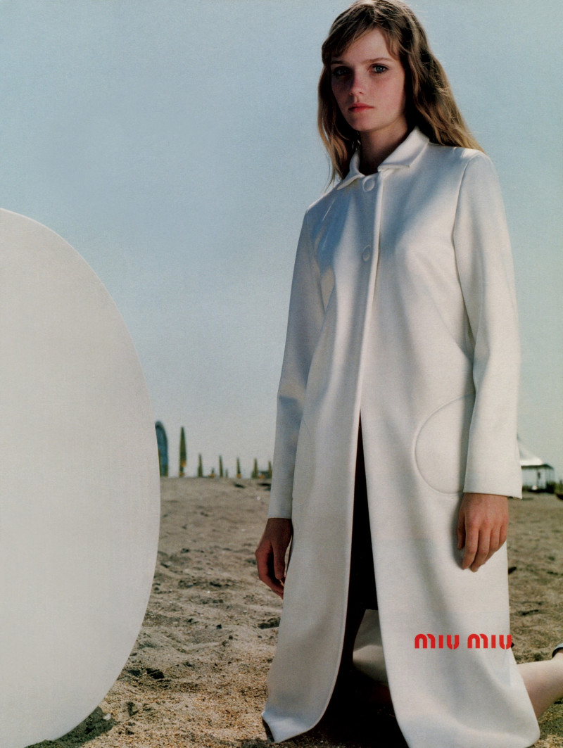 Sara Daykin featured in  the Miu Miu advertisement for Autumn/Winter 1998