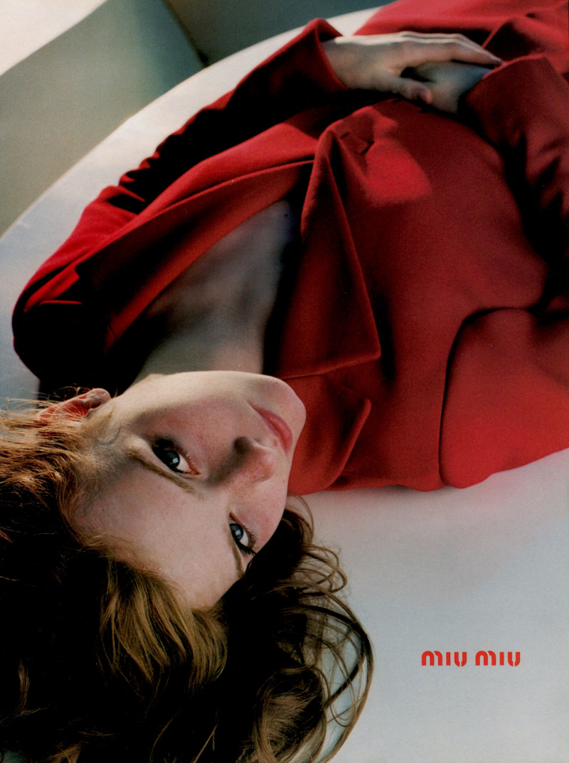 Sara Daykin featured in  the Miu Miu advertisement for Autumn/Winter 1998