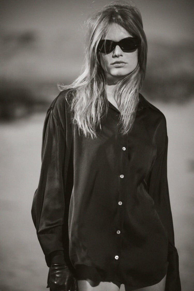 Anna Ewers featured in  the Zara advertisement for Spring/Summer 2023