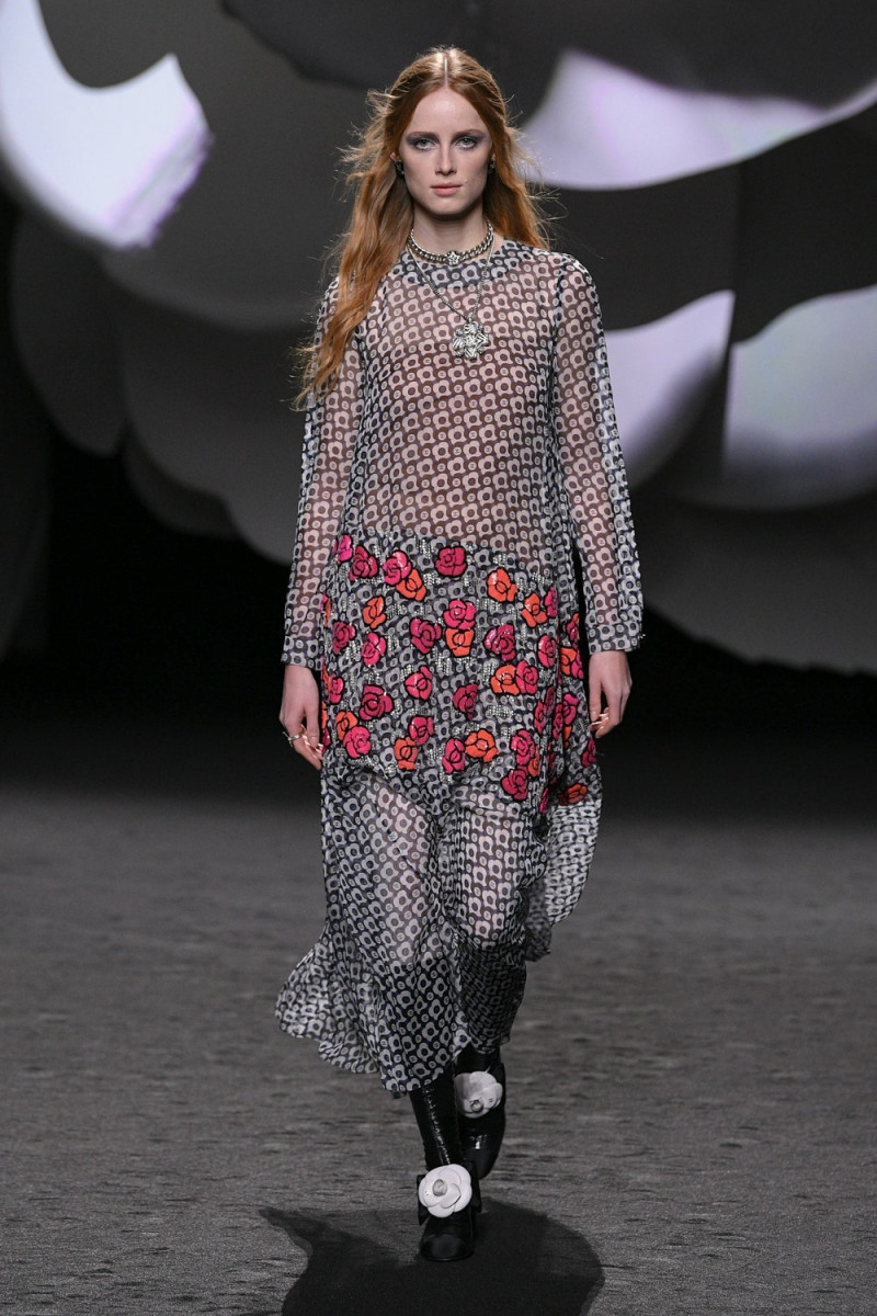 Rianne Van Rompaey featured in  the Chanel fashion show for Autumn/Winter 2023