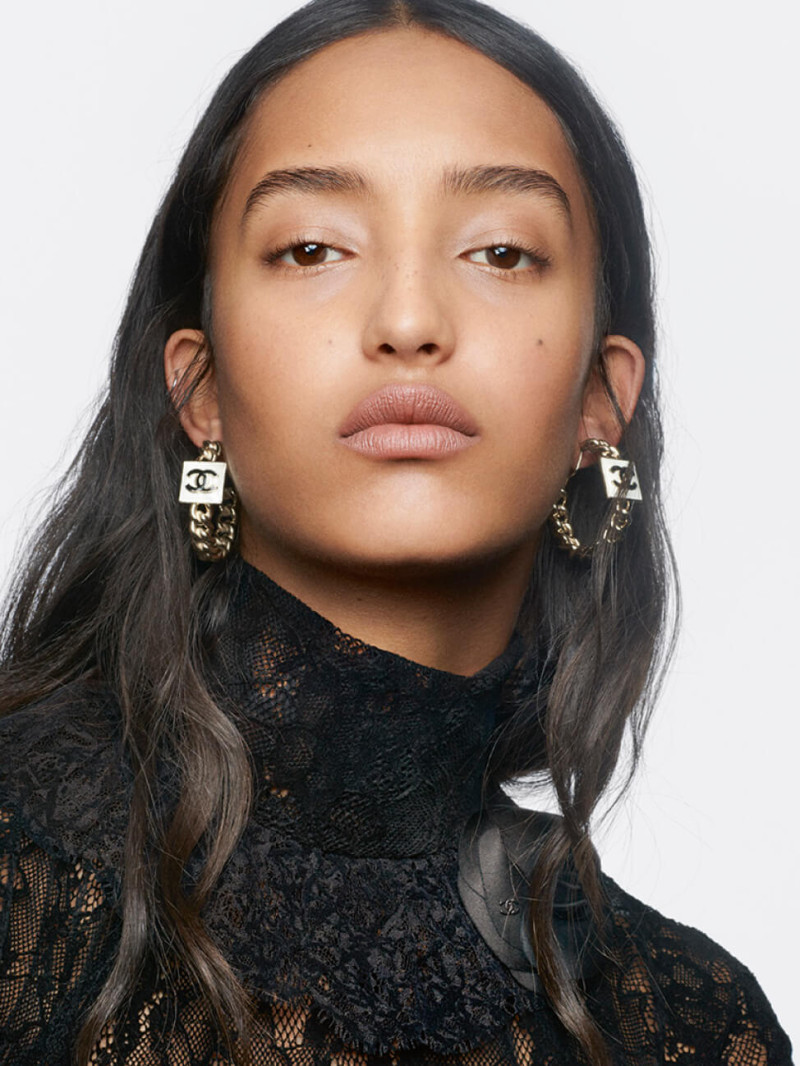 Mona Tougaard featured in  the Chanel Beauty Rouge Allure Velvet advertisement for Spring/Summer 2023