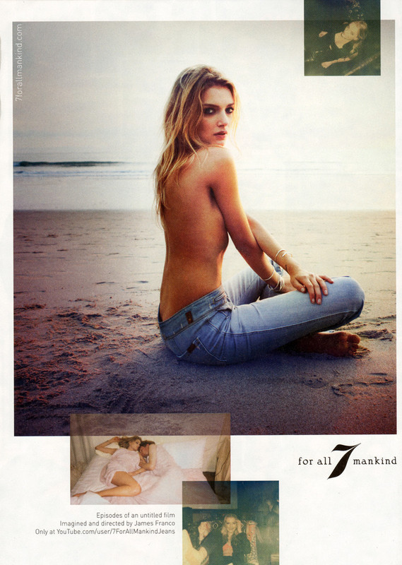 Lily Donaldson featured in  the 7 For All Mankind advertisement for Spring/Summer 2012