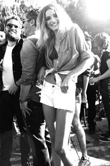 Lily Donaldson featured in  the 7 For All Mankind advertisement for Spring/Summer 2012
