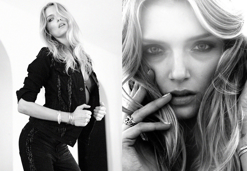 Lily Donaldson featured in  the 7 For All Mankind advertisement for Spring/Summer 2012