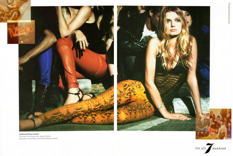 Lily Donaldson featured in  the 7 For All Mankind advertisement for Autumn/Winter 2012