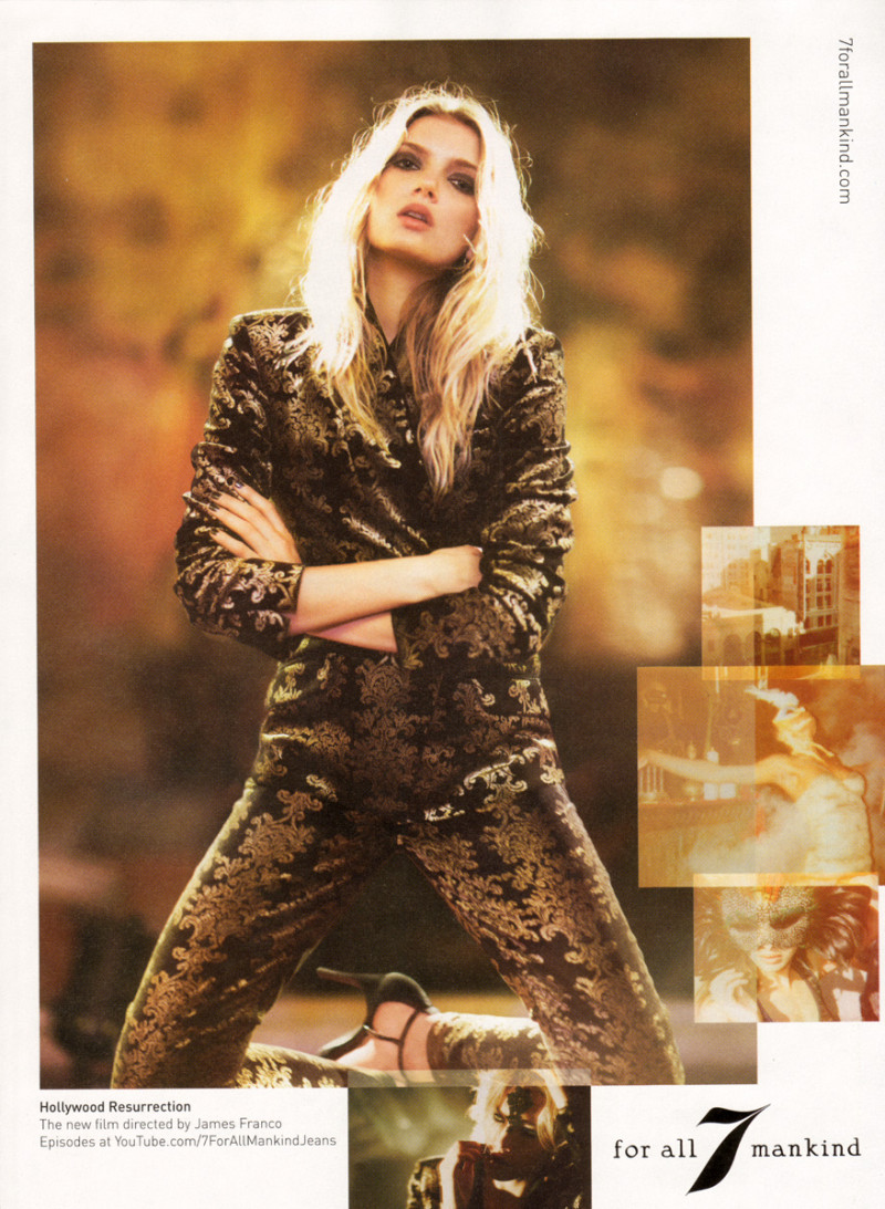 Lily Donaldson featured in  the 7 For All Mankind advertisement for Autumn/Winter 2012