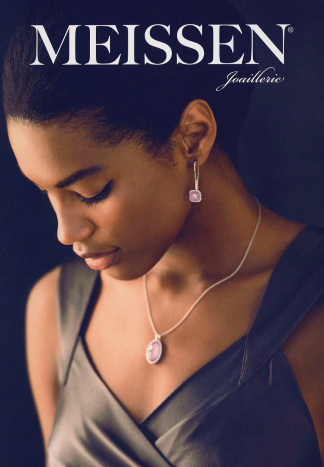 Sharam Diniz featured in  the Meissen advertisement for Autumn/Winter 2014