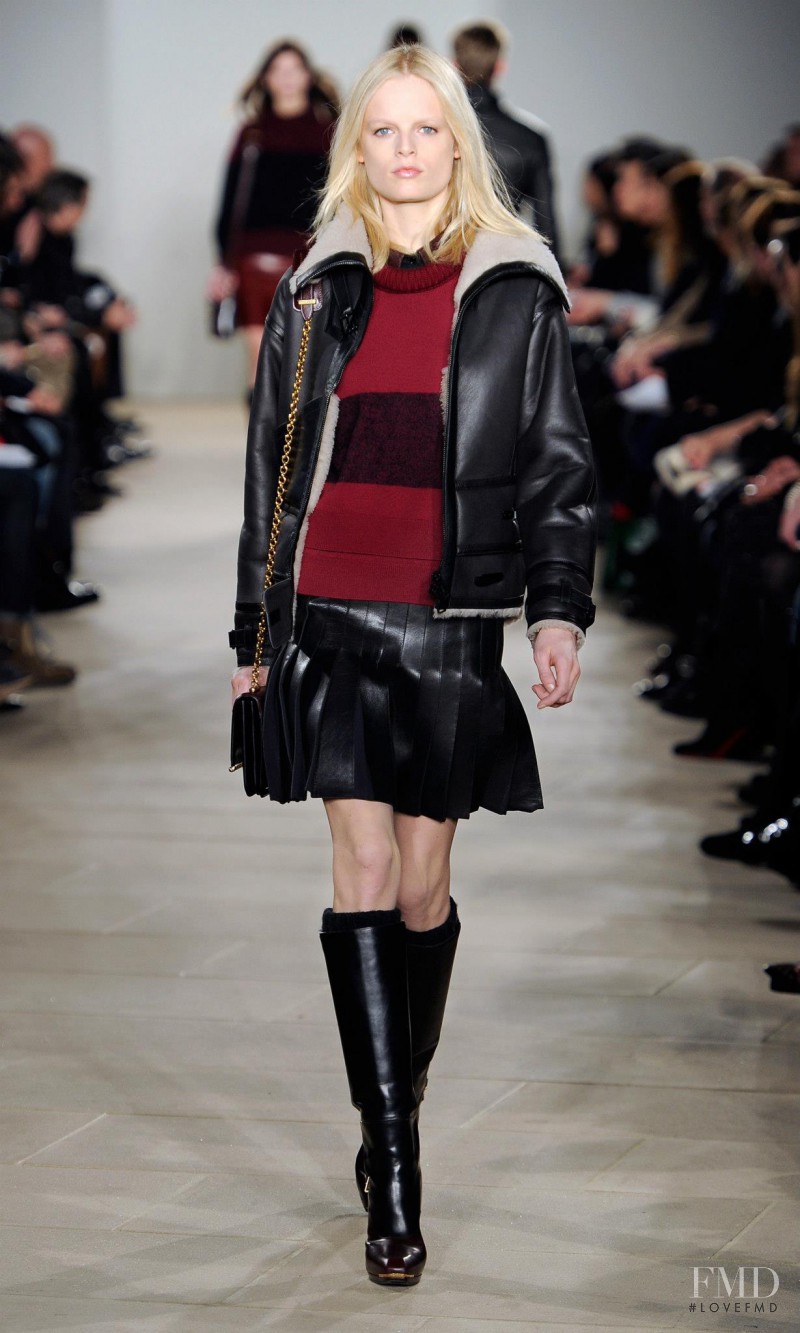 Hanne Gaby Odiele featured in  the Belstaff fashion show for Autumn/Winter 2013