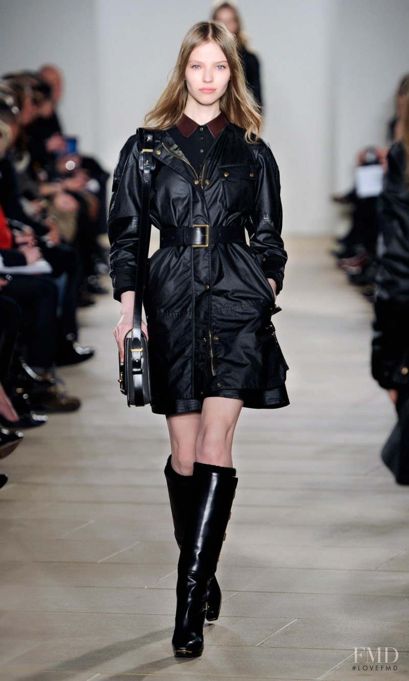 Sasha Luss featured in  the Belstaff fashion show for Autumn/Winter 2013