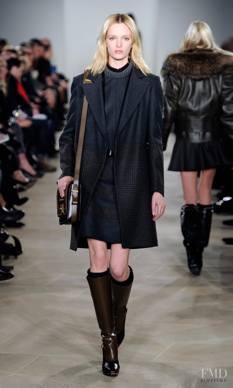 Daria Strokous featured in  the Belstaff fashion show for Autumn/Winter 2013