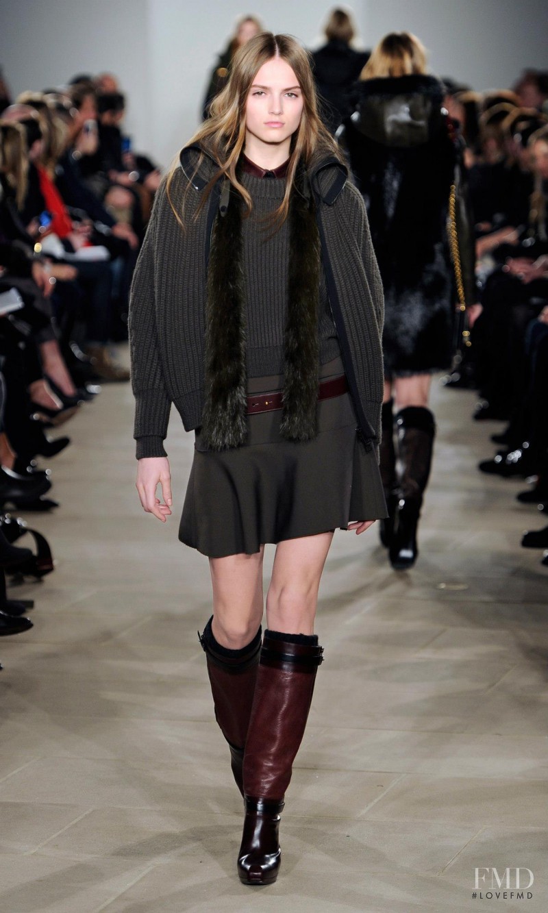 Agne Konciute featured in  the Belstaff fashion show for Autumn/Winter 2013