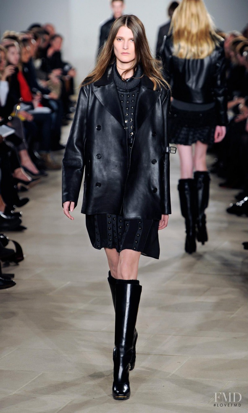 Marie Piovesan featured in  the Belstaff fashion show for Autumn/Winter 2013