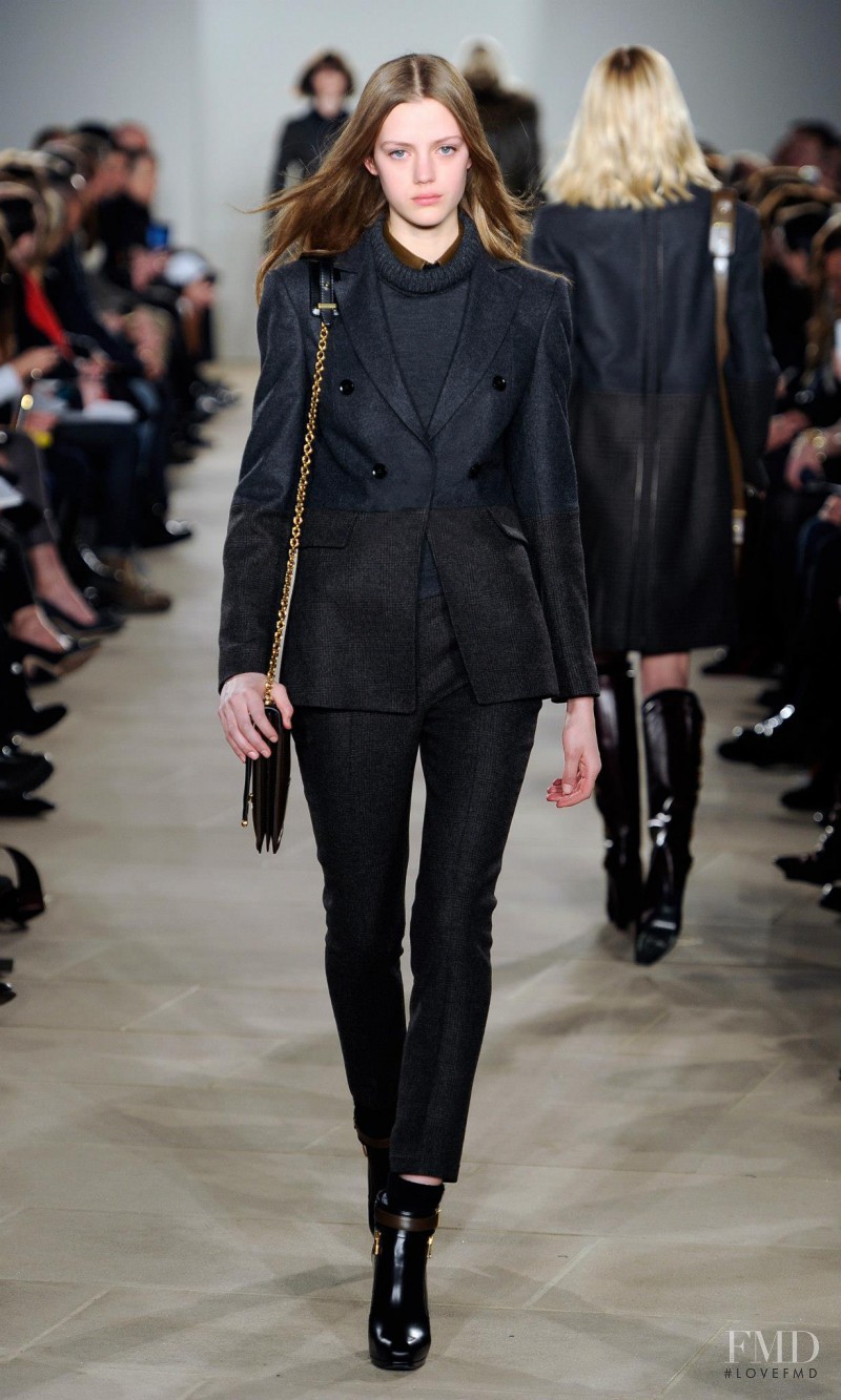 Esther Heesch featured in  the Belstaff fashion show for Autumn/Winter 2013