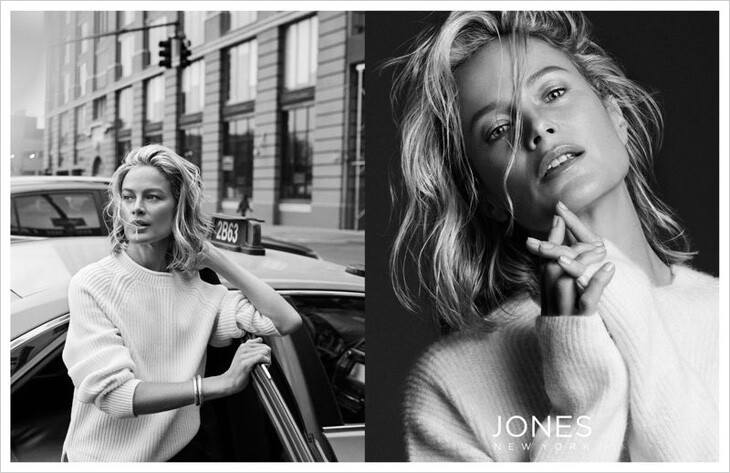 Carolyn Murphy featured in  the Jones New York advertisement for Autumn/Winter 2019