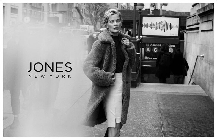 Carolyn Murphy featured in  the Jones New York advertisement for Autumn/Winter 2019