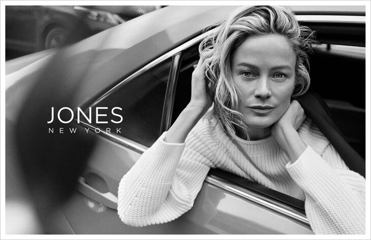 Carolyn Murphy featured in  the Jones New York advertisement for Autumn/Winter 2019