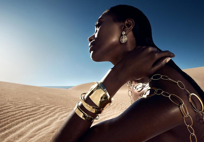 Sharam Diniz featured in  the Ippolita advertisement for Spring/Summer 2016