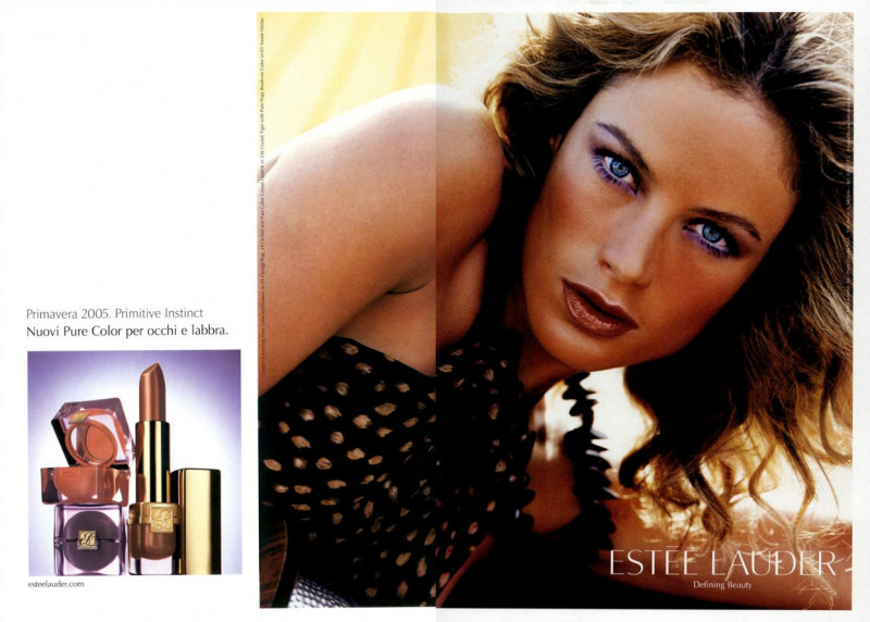 Carolyn Murphy featured in  the Estée Lauder Pure Color advertisement for Spring/Summer 2005