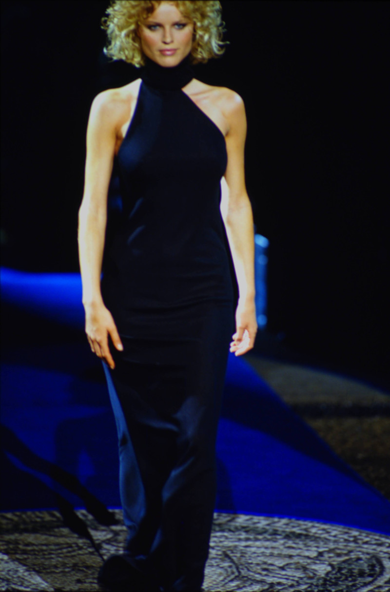 Eva Herzigova featured in  the Atelier Versace fashion show for Spring/Summer 1997