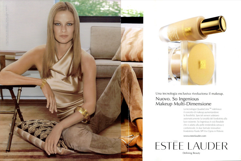 Carolyn Murphy featured in  the Estée Lauder advertisement for Spring/Summer 2002