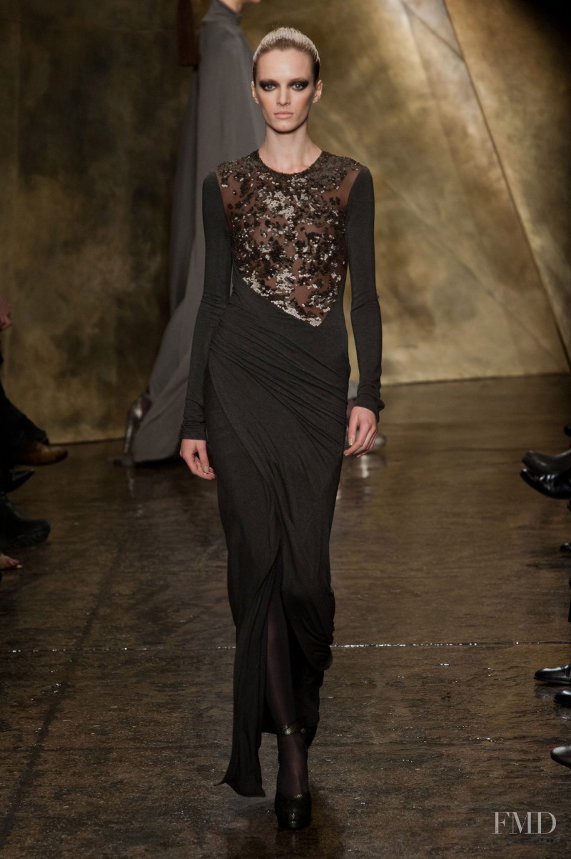 Daria Strokous featured in  the Donna Karan New York fashion show for Autumn/Winter 2013