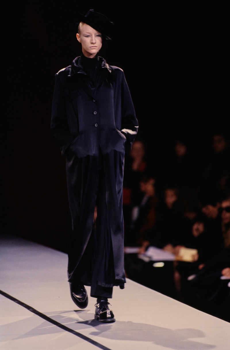 Jade Parfitt featured in  the Yohji Yamamoto fashion show for Autumn/Winter 1995