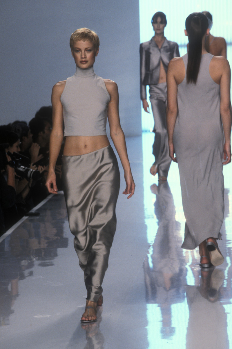 Carolyn Murphy featured in  the Donna Karan New York fashion show for Spring/Summer 1996