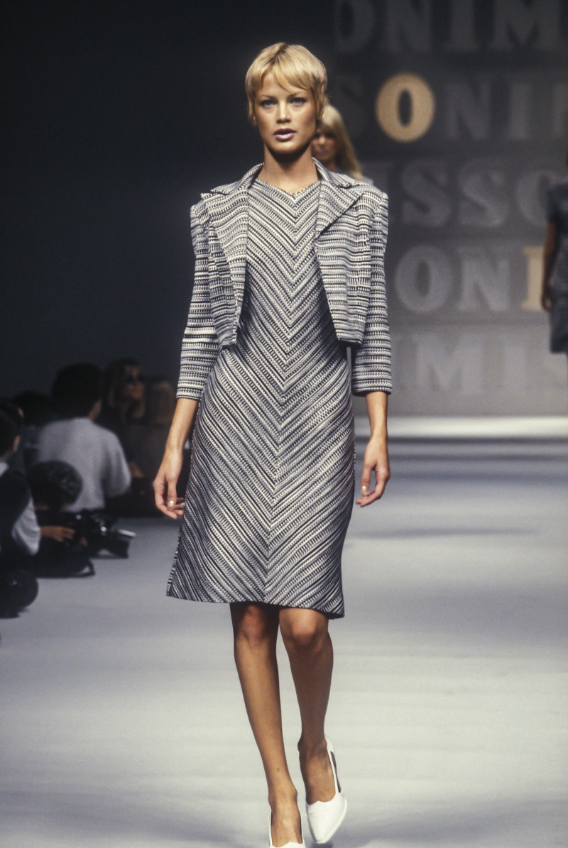 Carolyn Murphy featured in  the Missoni fashion show for Spring/Summer 1996