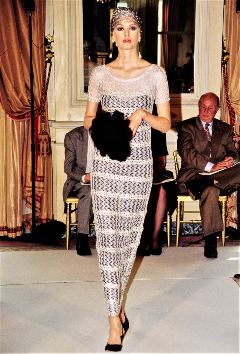 Kylie Bax featured in  the Chanel Haute Couture fashion show for Autumn/Winter 1996