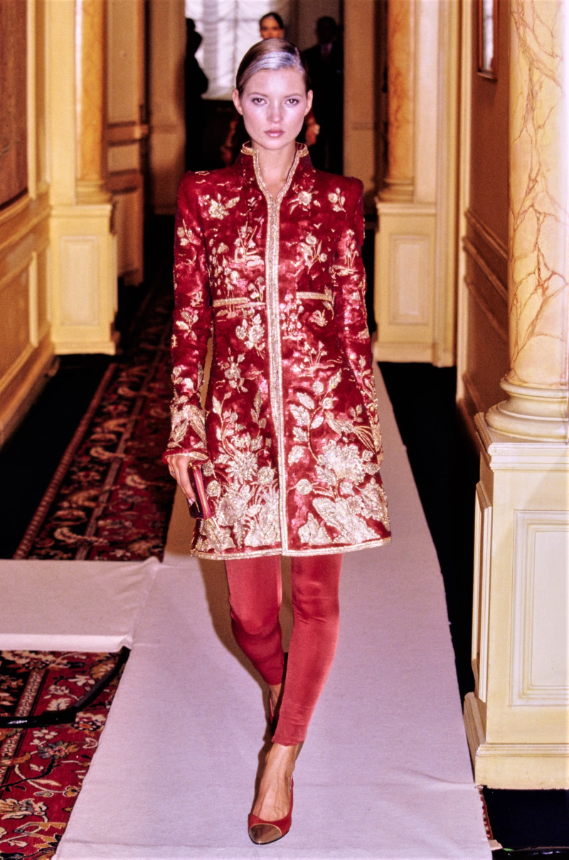 Kate Moss featured in  the Chanel Haute Couture fashion show for Autumn/Winter 1996