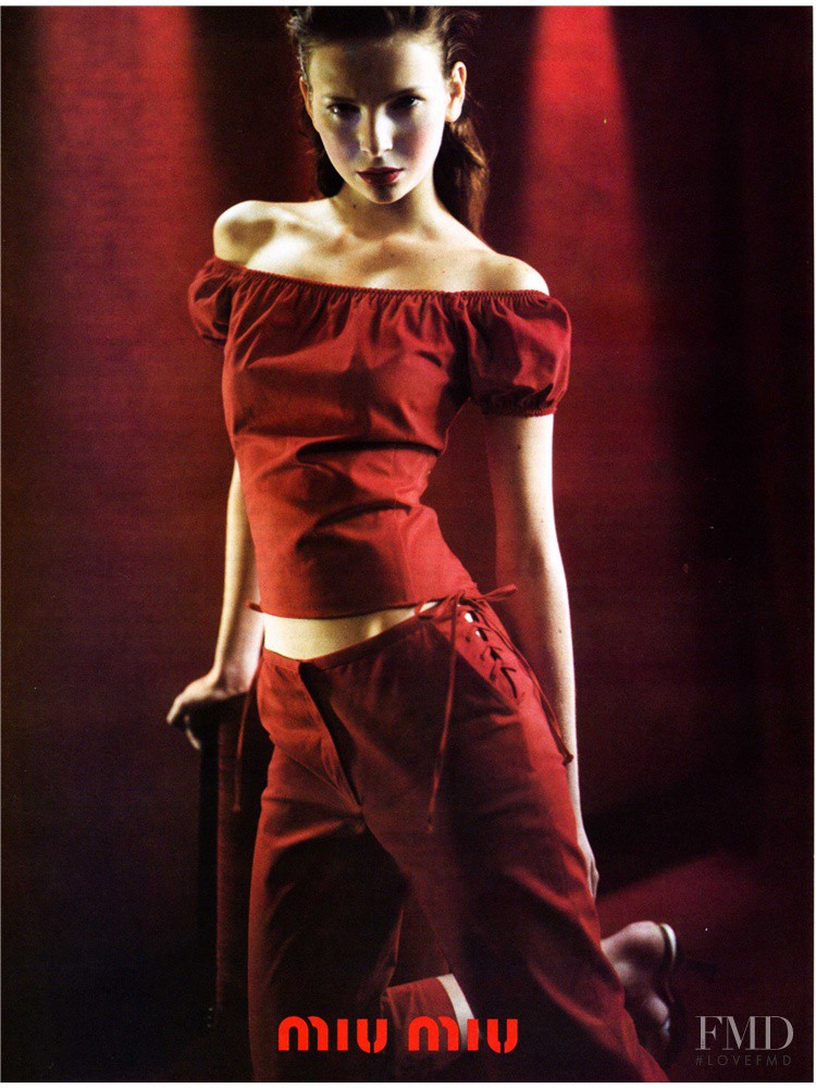 Zora Star featured in  the Miu Miu advertisement for Spring/Summer 1998