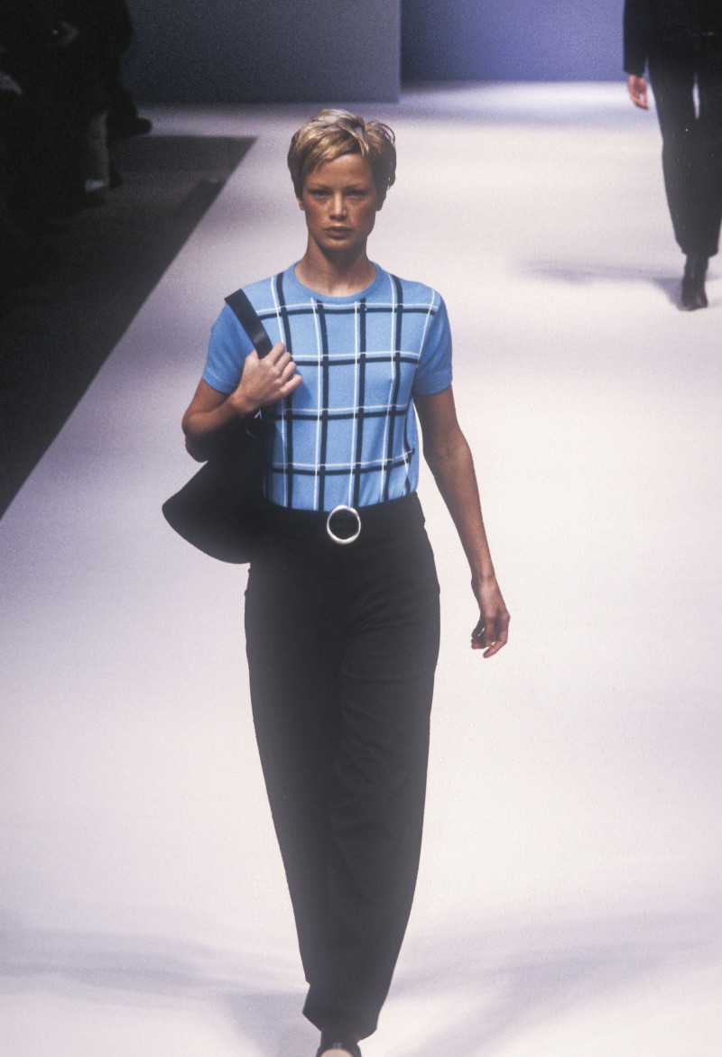 Carolyn Murphy featured in  the Marni fashion show for Autumn/Winter 1996