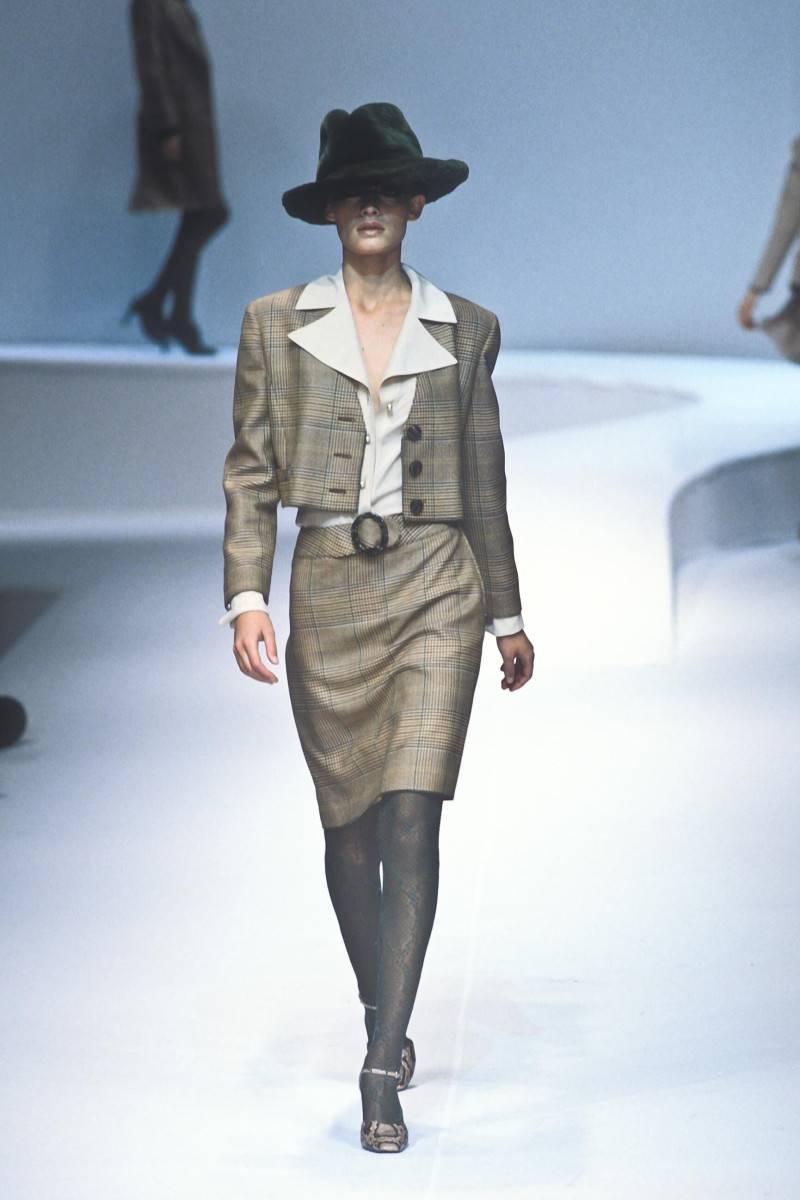 Amber Valletta featured in  the Valentino fashion show for Autumn/Winter 1996