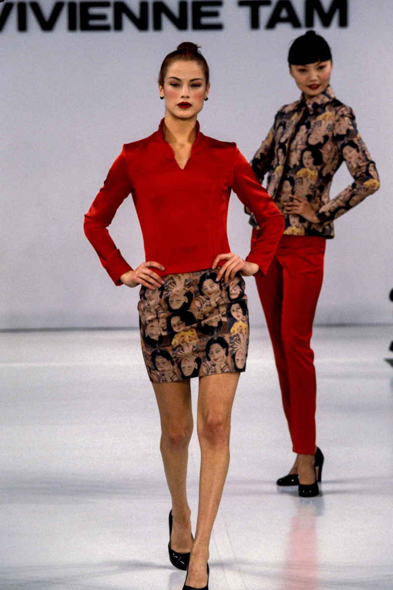 Carolyn Murphy featured in  the Vivienne Tam fashion show for Autumn/Winter 1995