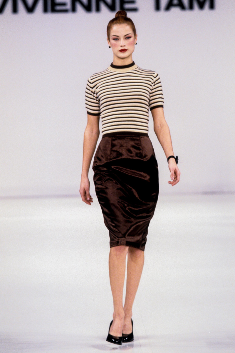 Carolyn Murphy featured in  the Vivienne Tam fashion show for Autumn/Winter 1995