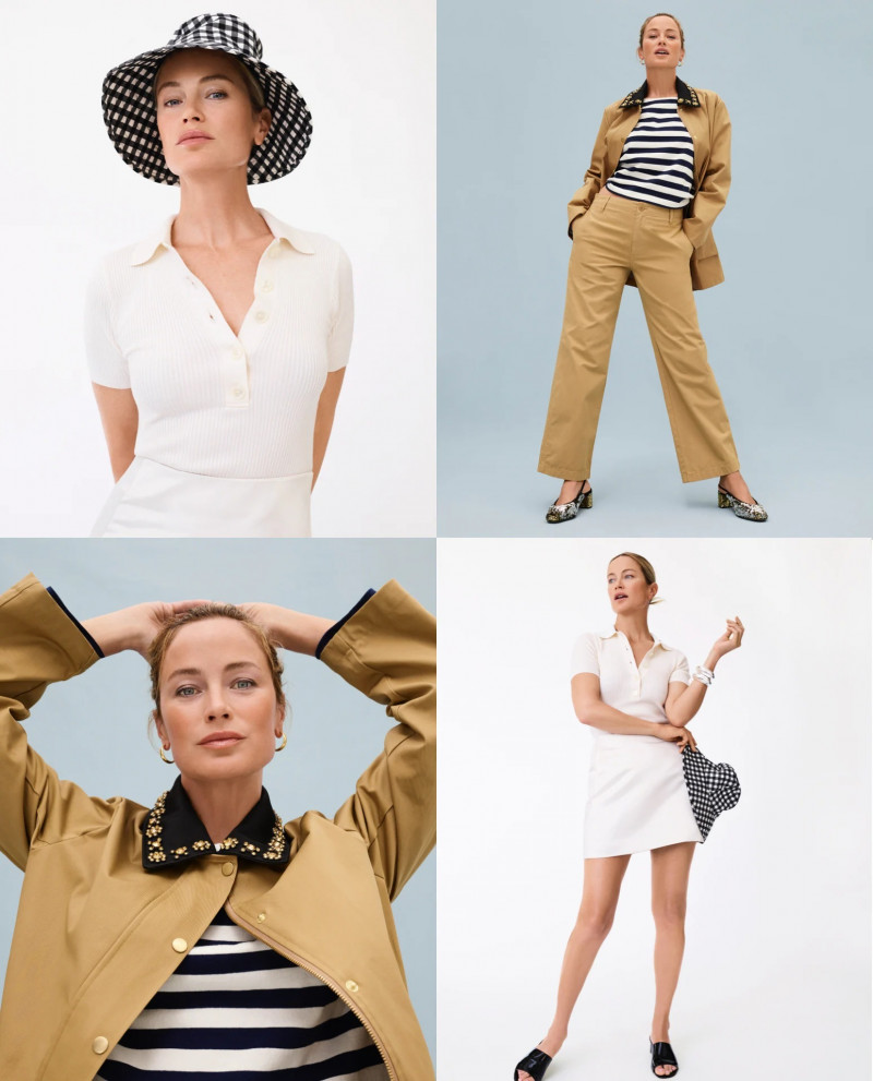 Carolyn Murphy featured in  the J.Crew advertisement for Spring/Summer 2023