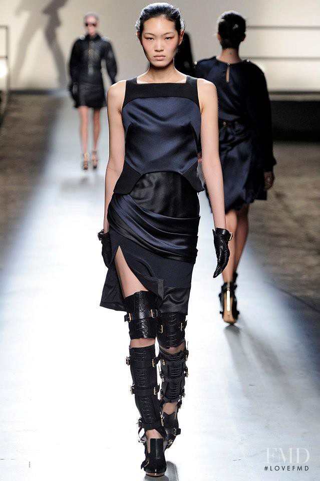 Chiharu Okunugi featured in  the Prabal Gurung fashion show for Autumn/Winter 2013