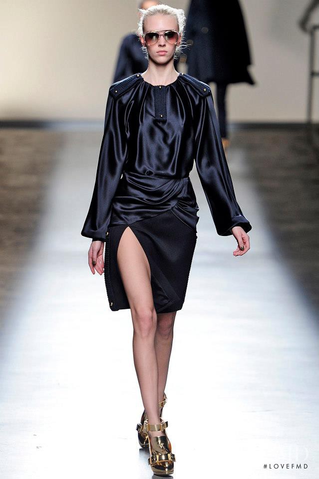 Juliana Schurig featured in  the Prabal Gurung fashion show for Autumn/Winter 2013