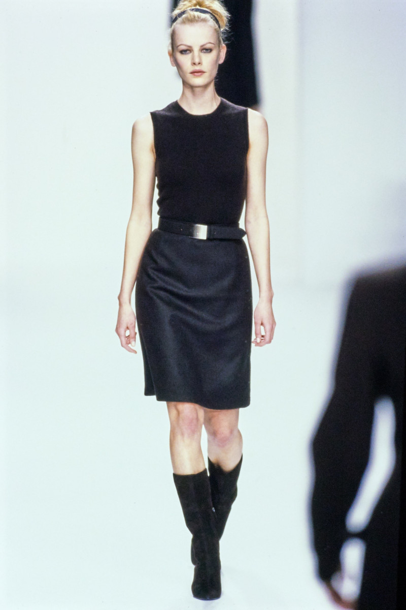 Emma Balfour featured in  the Calvin Klein 205W39NYC fashion show for Autumn/Winter 1995