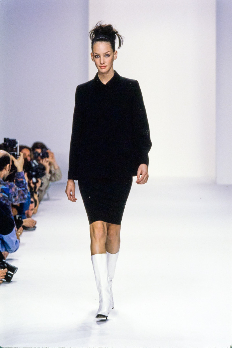 Debbie Deitering featured in  the Calvin Klein 205W39NYC fashion show for Autumn/Winter 1995