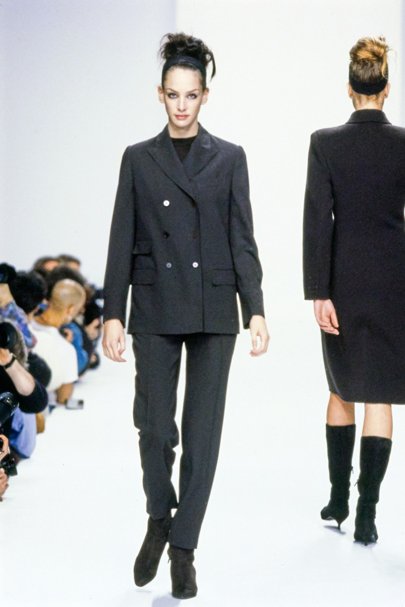 Debbie Deitering featured in  the Calvin Klein 205W39NYC fashion show for Autumn/Winter 1995