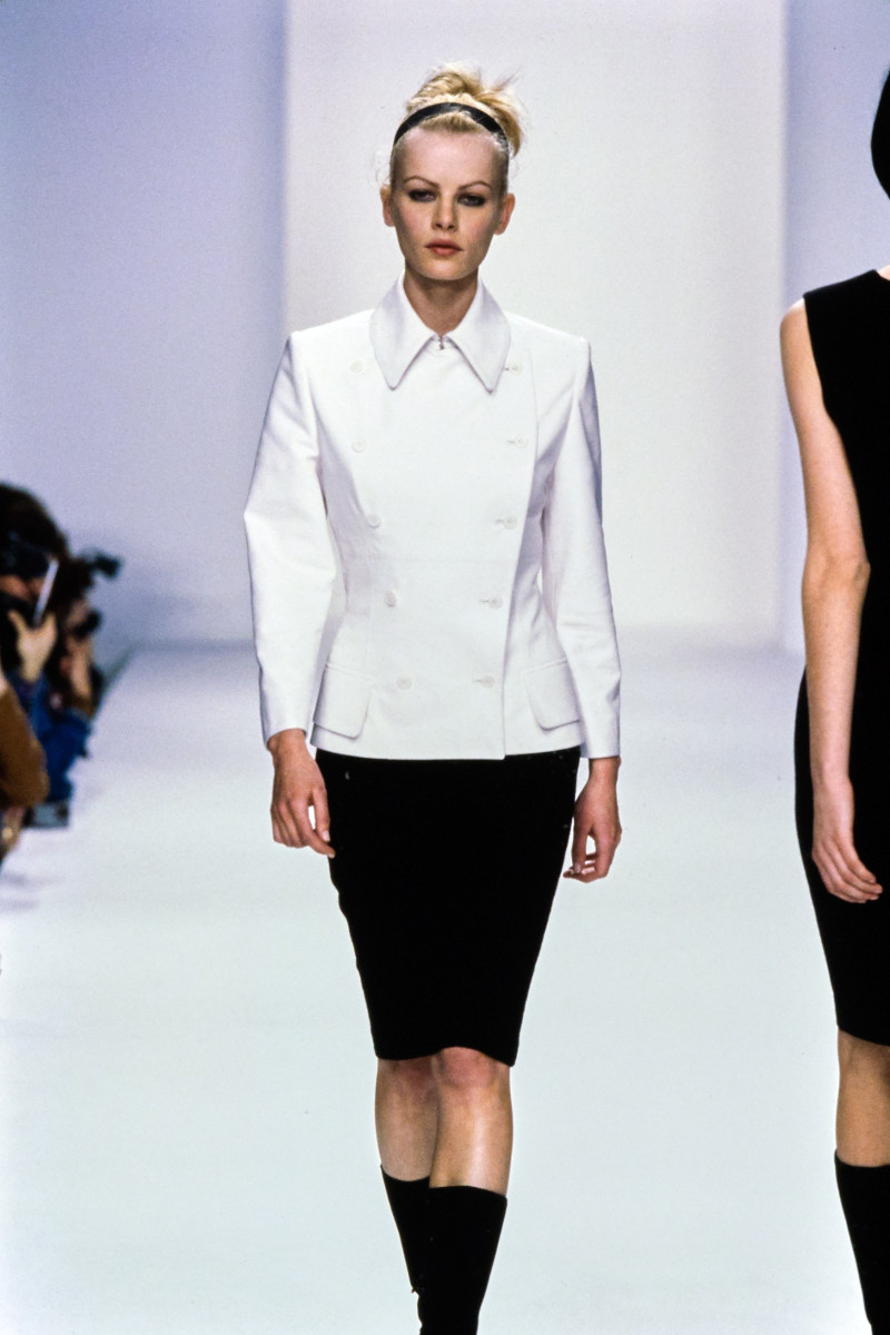 Emma Balfour featured in  the Calvin Klein 205W39NYC fashion show for Autumn/Winter 1995