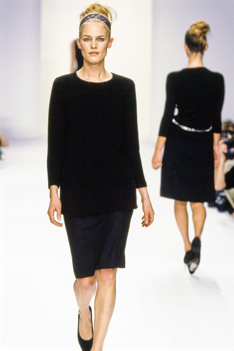Anna Klevhag featured in  the Calvin Klein 205W39NYC fashion show for Autumn/Winter 1995